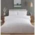 Islington Stripe Sateen Super King Duvet Cover Set - White