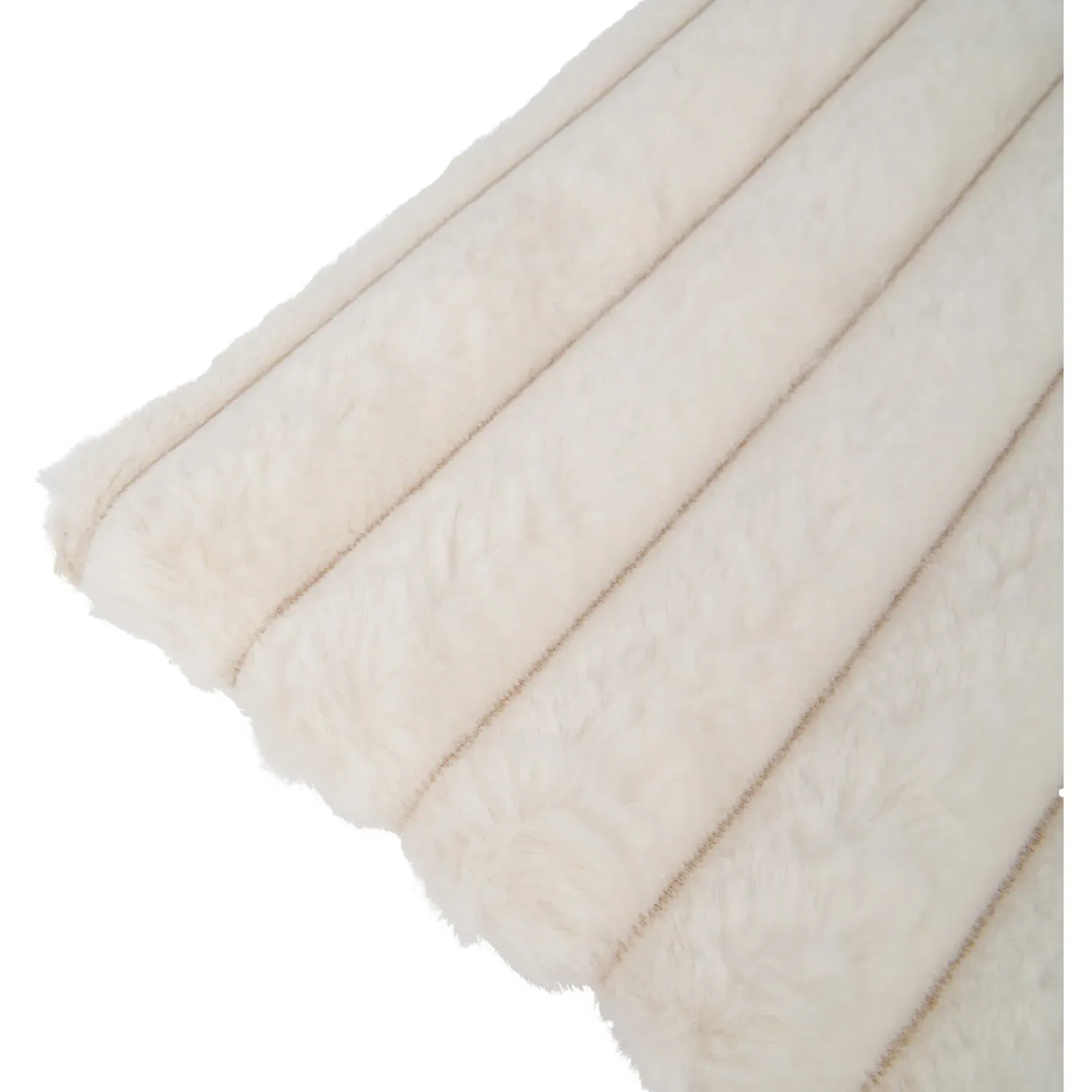 Jacquard Seat Pad - Taupe, Faux Rabbit Fur