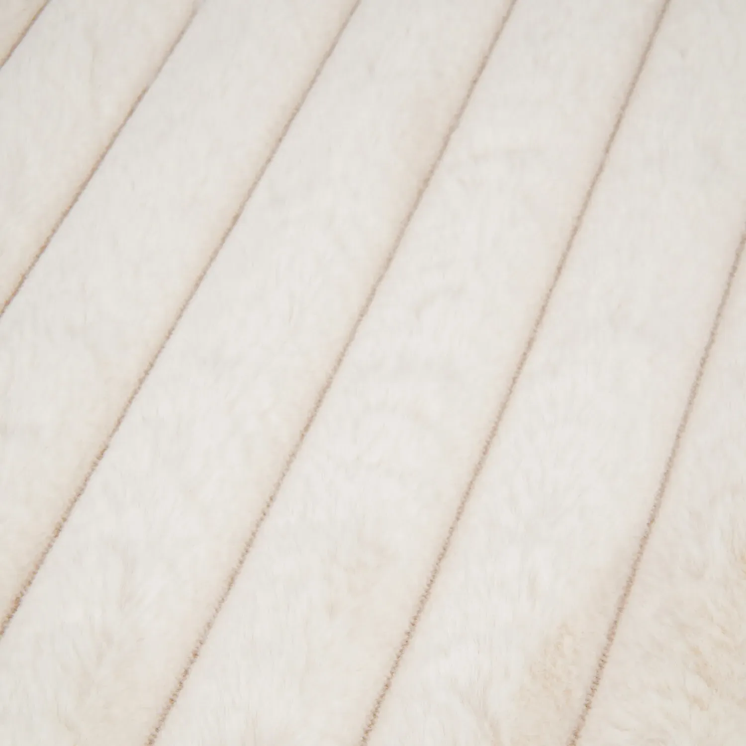 Jacquard Seat Pad - Taupe, Faux Rabbit Fur