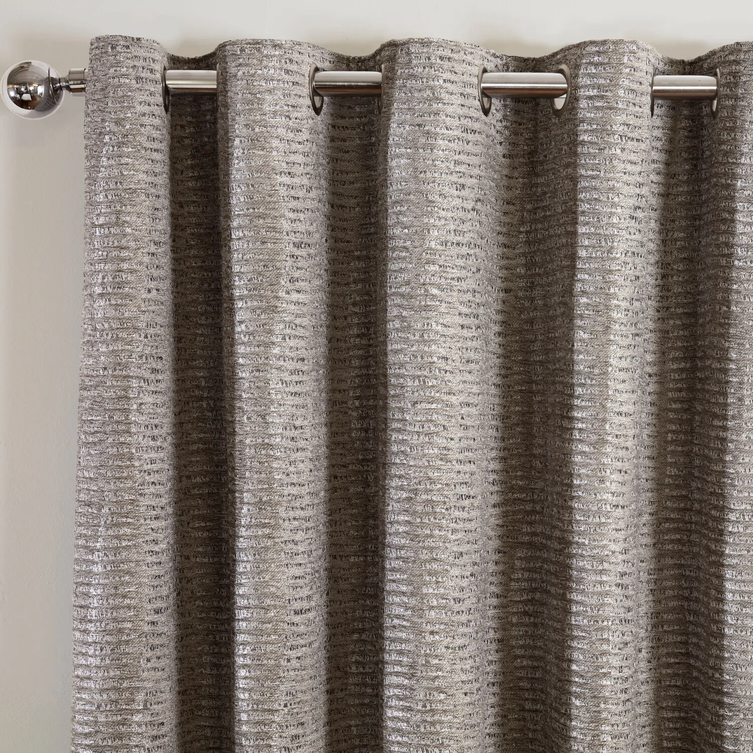Kelston Eyelet Curtain - Silver