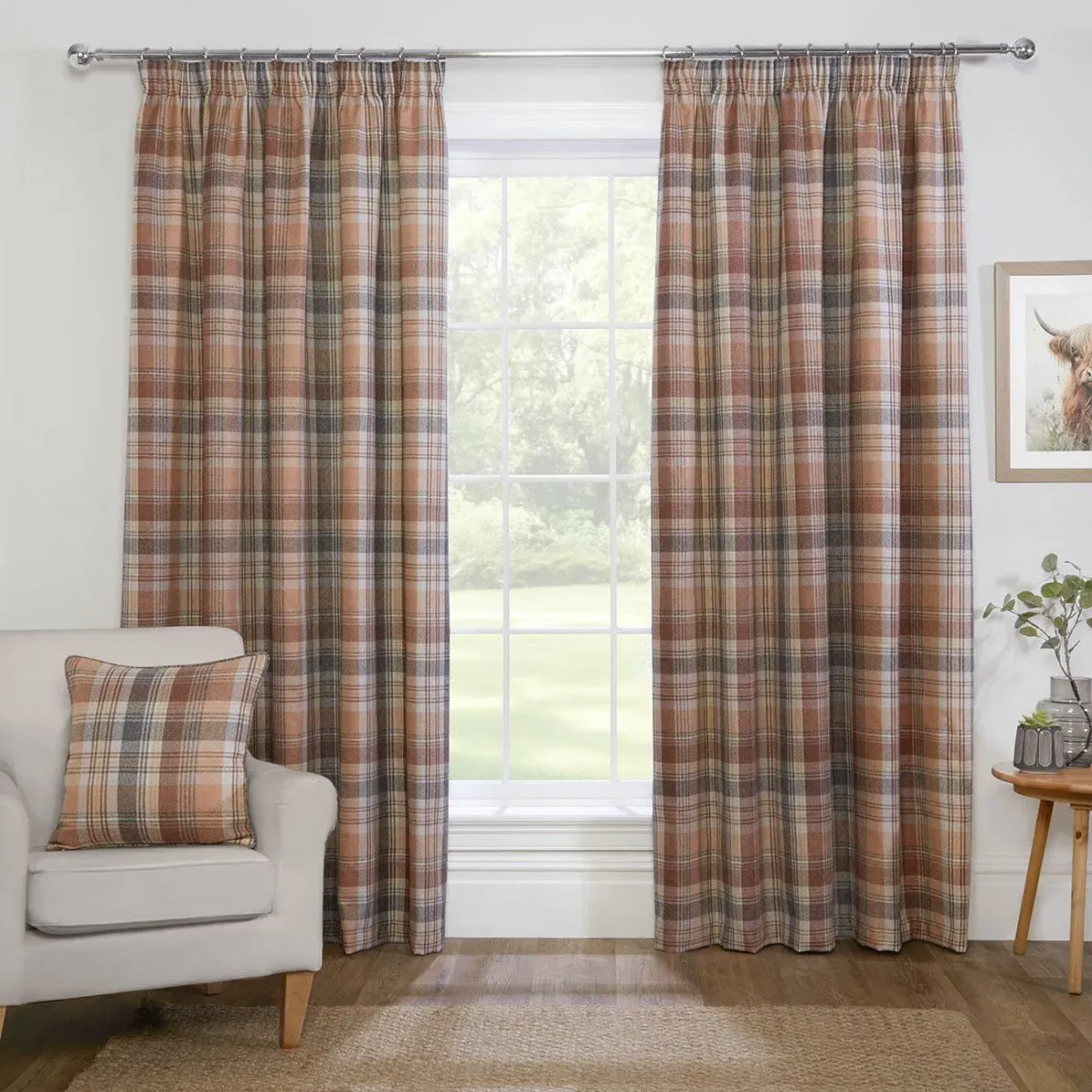 Kempton Thermal Curtain with Blackout - Rust image