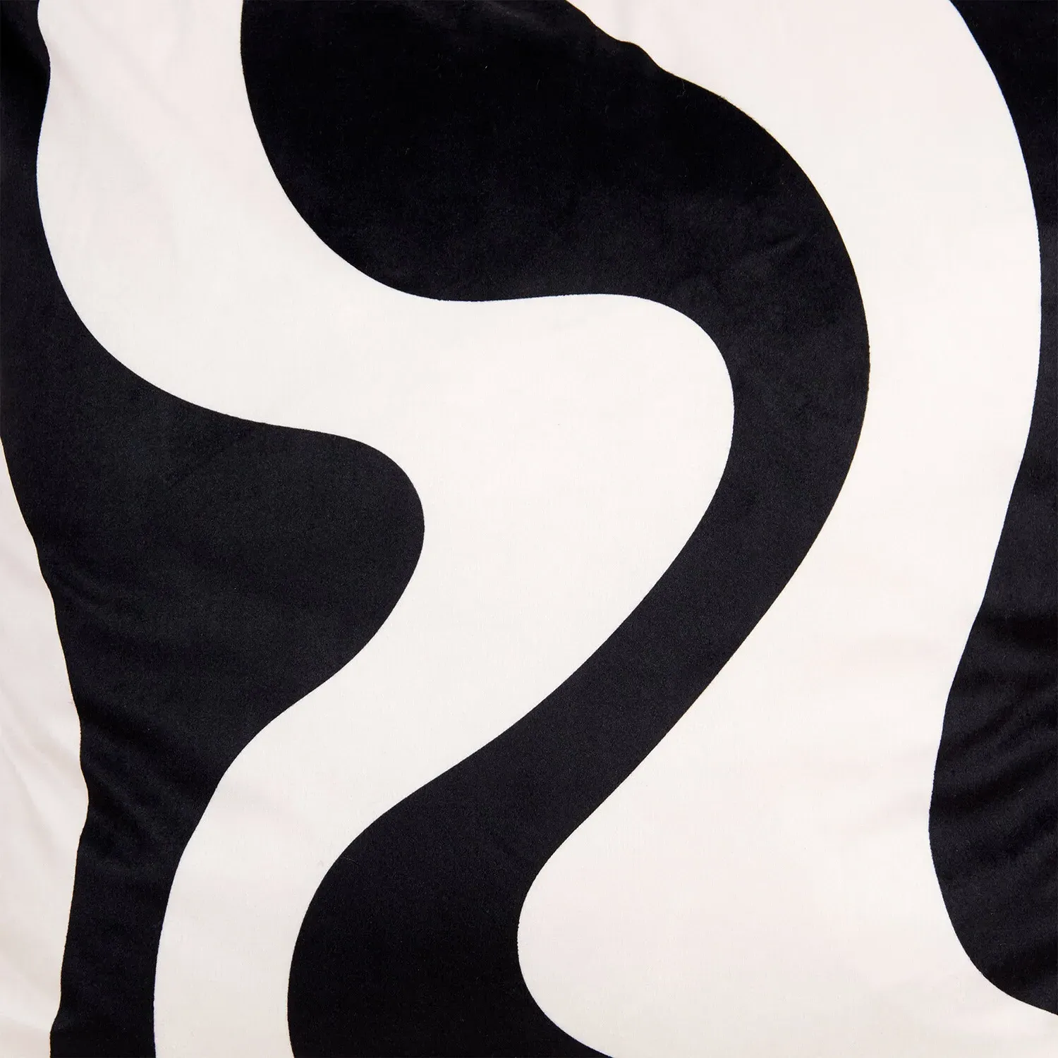 Kiki Striped Cushion 45x45cm - Black and White, Polyester