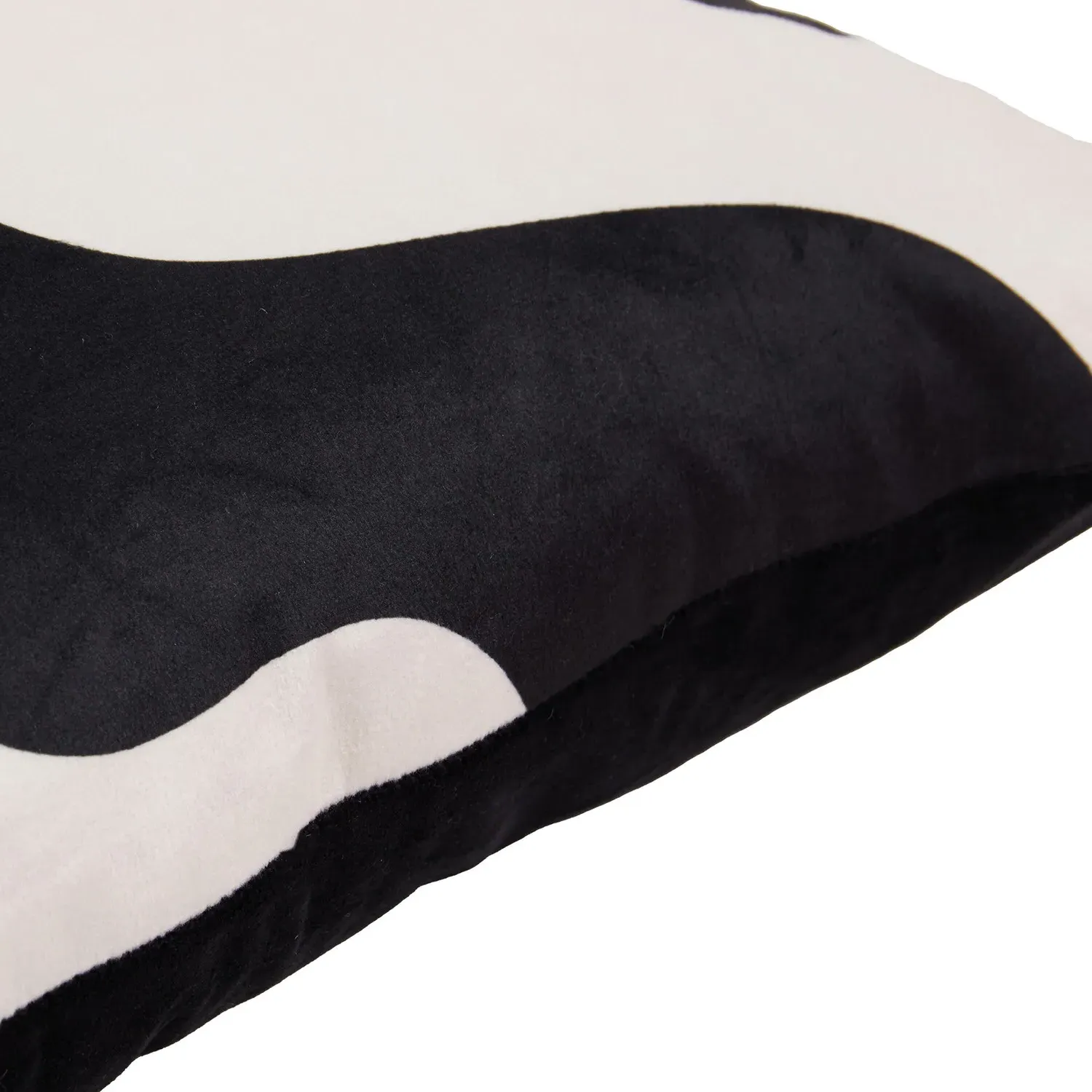 Kiki Striped Cushion 45x45cm - Black and White, Polyester