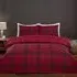 Kirkland Check Double Duvet Cover and Pillowcase Set - Red