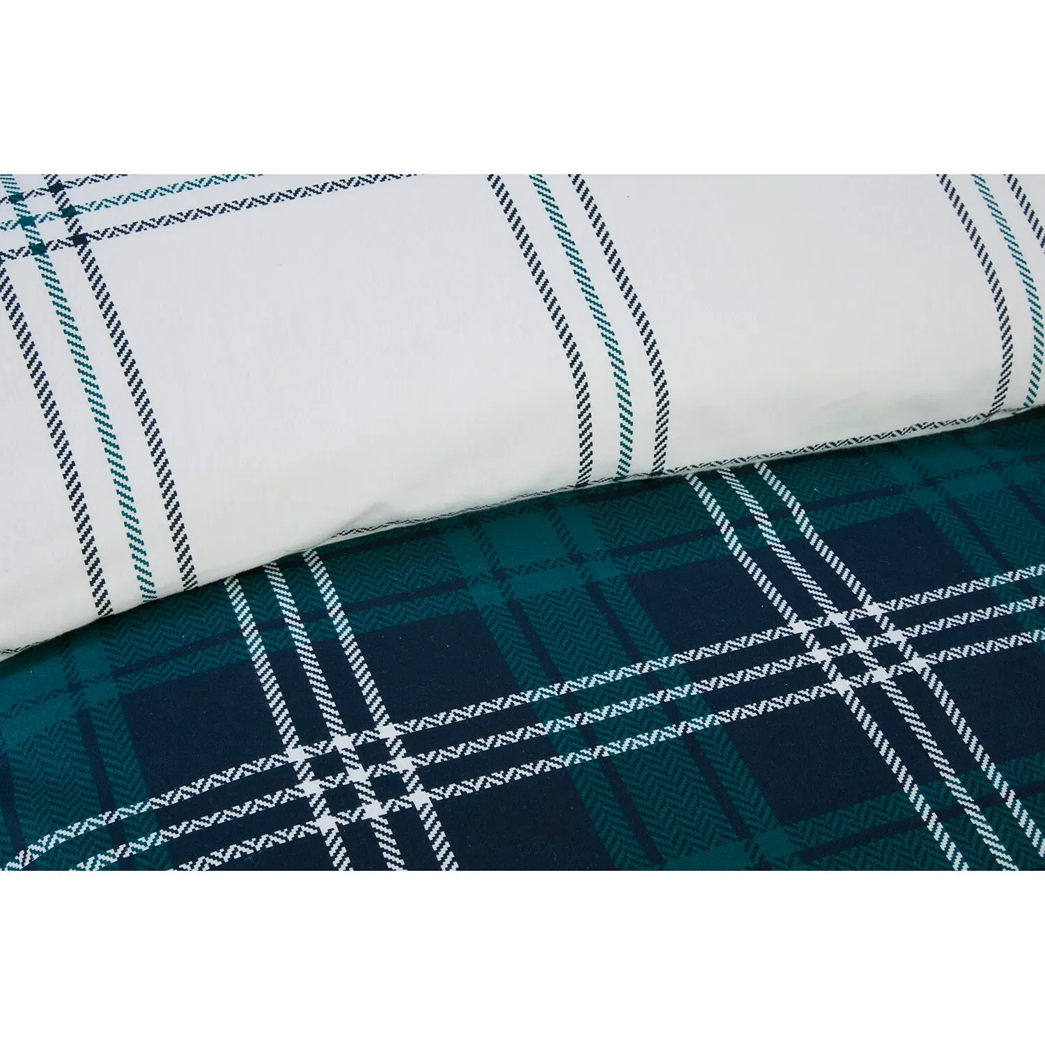 Kirkland Check Single Duvet Cover and Pillowcase Set - Navy