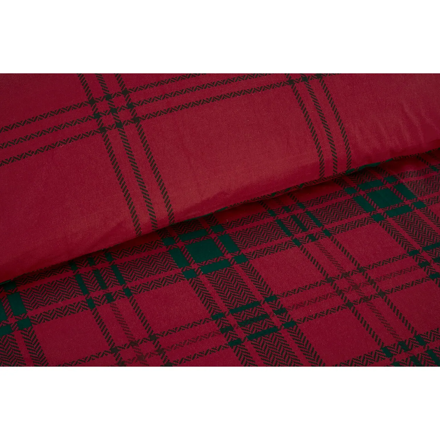 Kirkland Check Single Duvet Cover and Pillowcase Set - Red