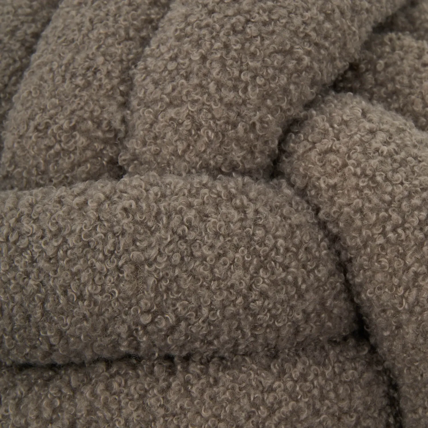 Knot Boucle Cushion - Charcoal