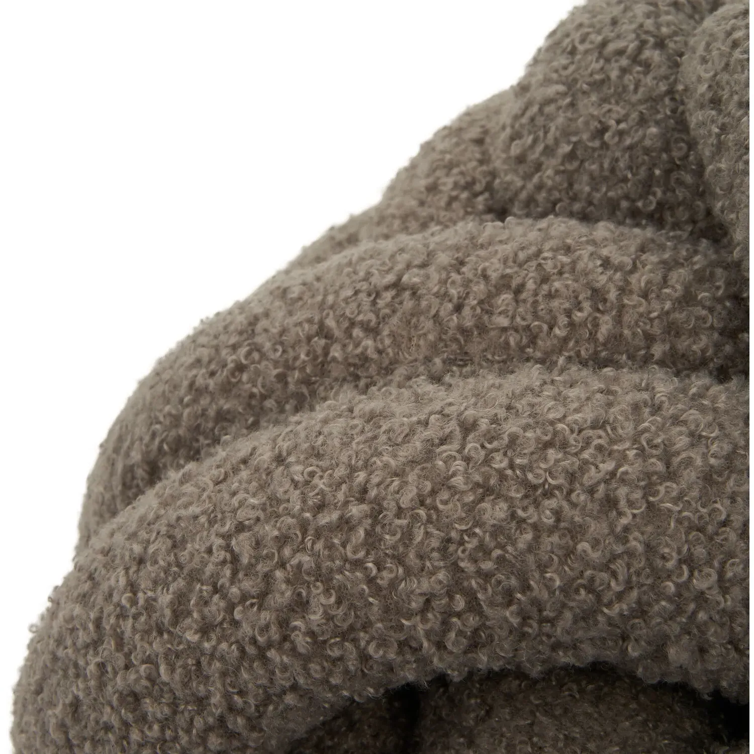 Knot Boucle Cushion - Charcoal