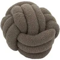 Knot Boucle Cushion - Charcoal