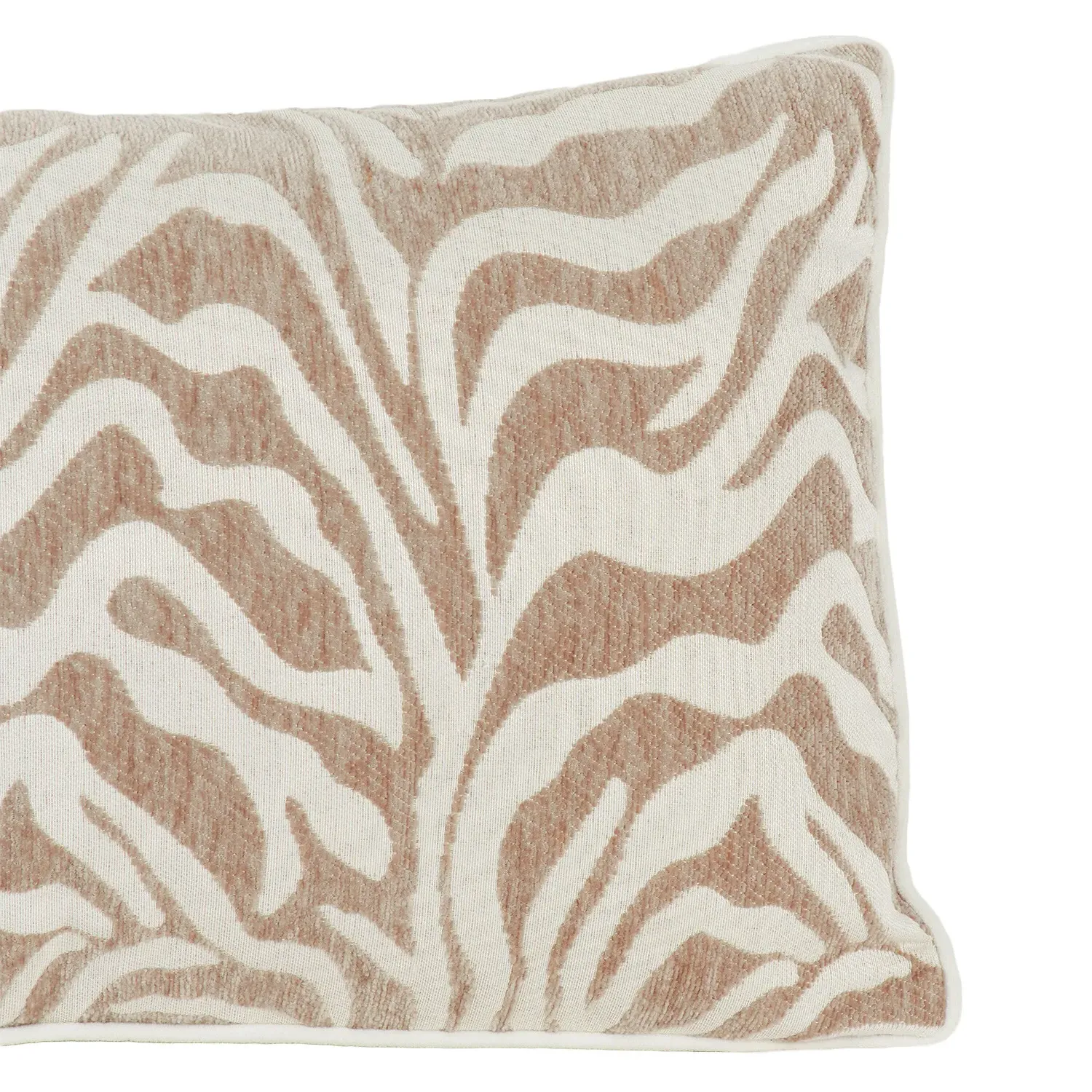 Lara Jacquard Cushion - Neutral, Polyester