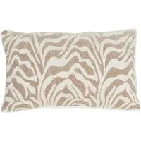 Lara Jacquard Cushion - Neutral, Polyester