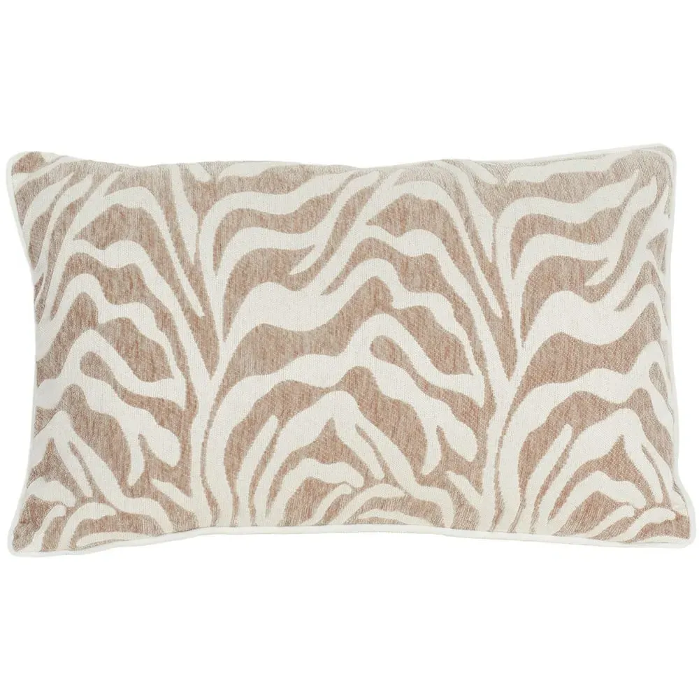 Lara Jacquard Cushion - Neutral, Polyester image