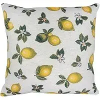Lemon Tapestry Cushion - Yellow