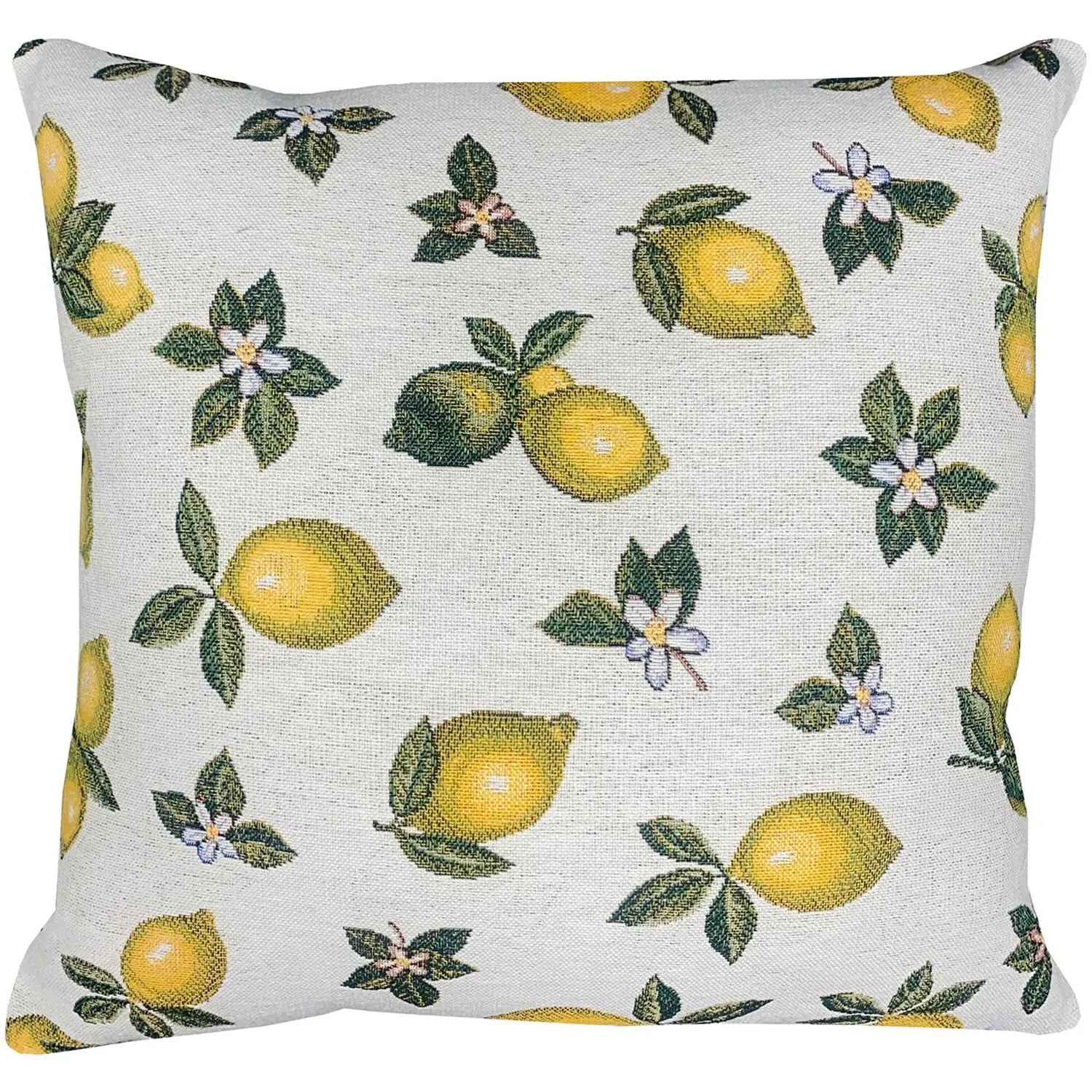Lemon Tapestry Cushion - Yellow image