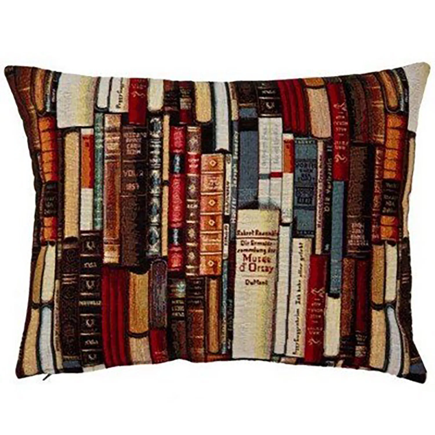 Library Book Cushion - Brown image