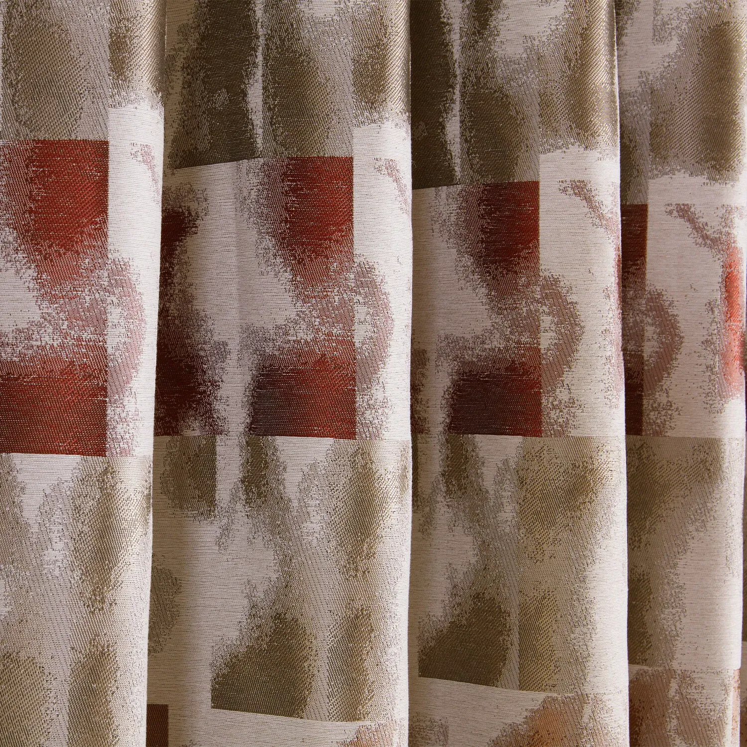 Maddox Geo Jacquard Curtain with Eyelets - Multicolour