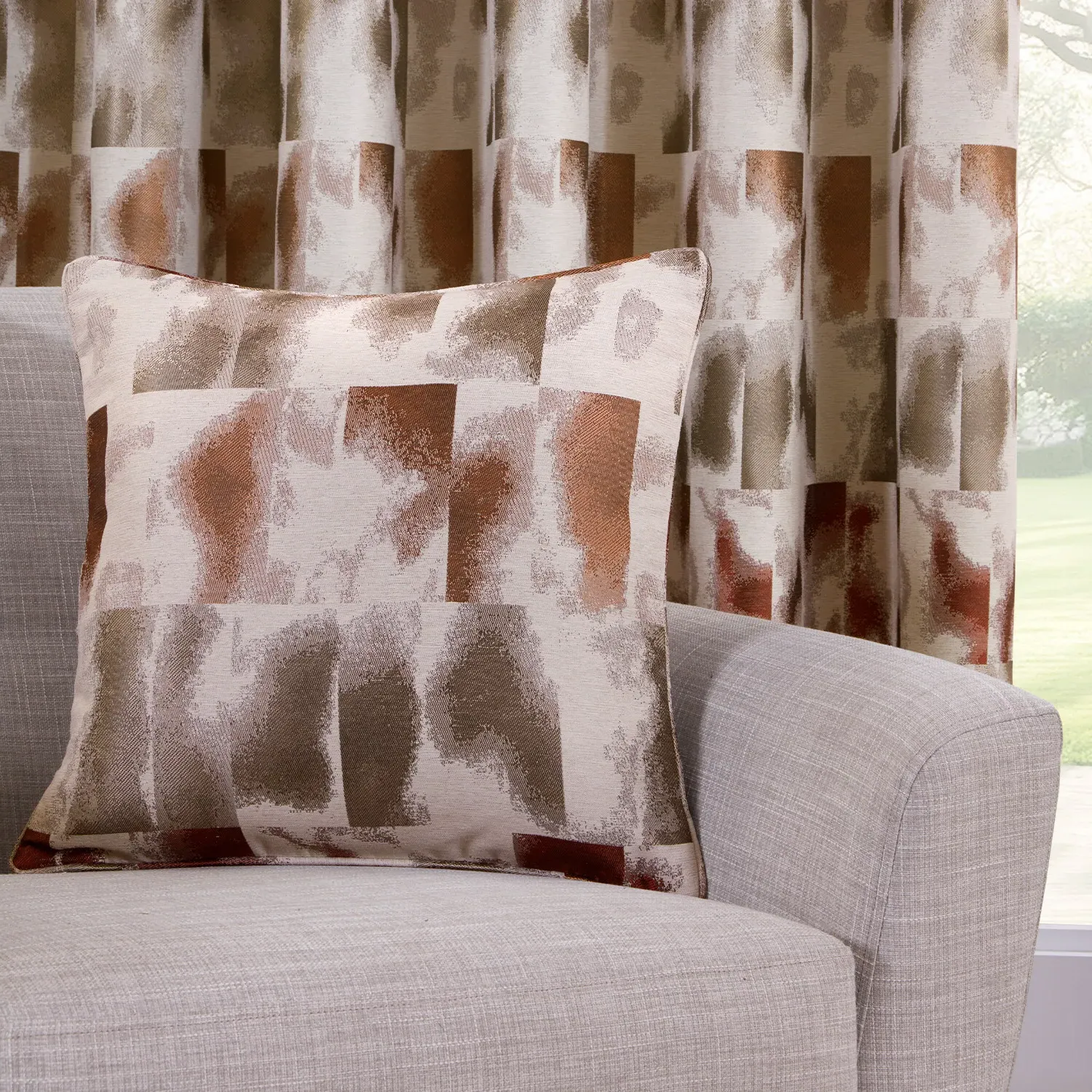 Maddox Geo Jacquard Cushion - Multicolour