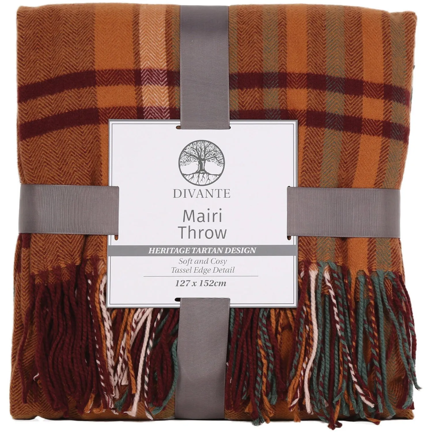 Mairi Throw with Tassels - Rust image