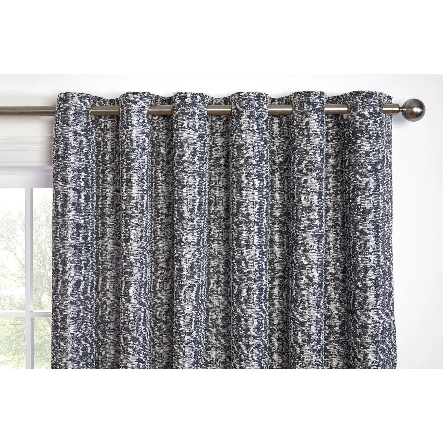 Maison Eyelet Curtain - Charcoal
