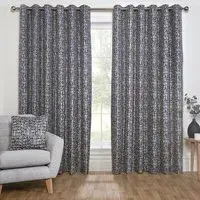 Maison Eyelet Curtain - Charcoal