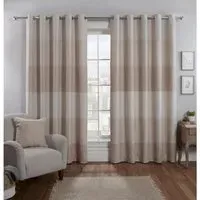 Maison Stripe Eyelet Curtains - Natural