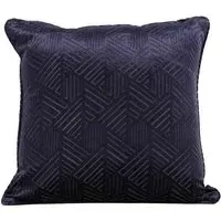 Malone Geometric Velvet Cushion - Black