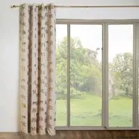 Maya Tropical Blackout Panel Curtain - Black