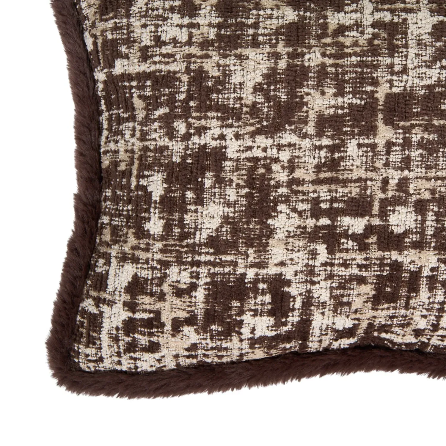 Milanna Chenille Cushion - Chocolate