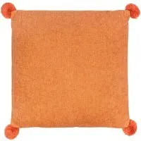 Montana Pom Pom Cushion - Rust