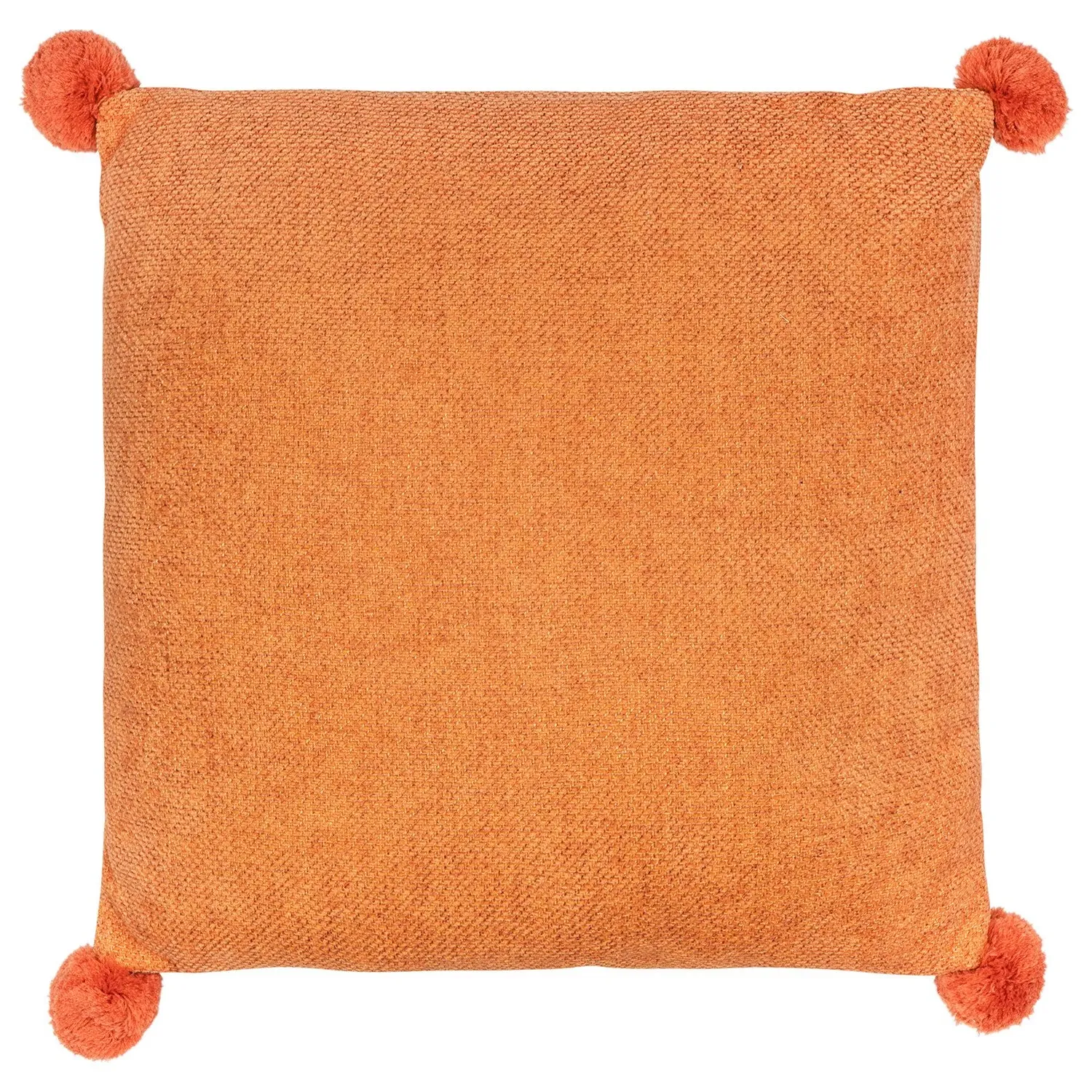 Montana Pom Pom Cushion - Rust