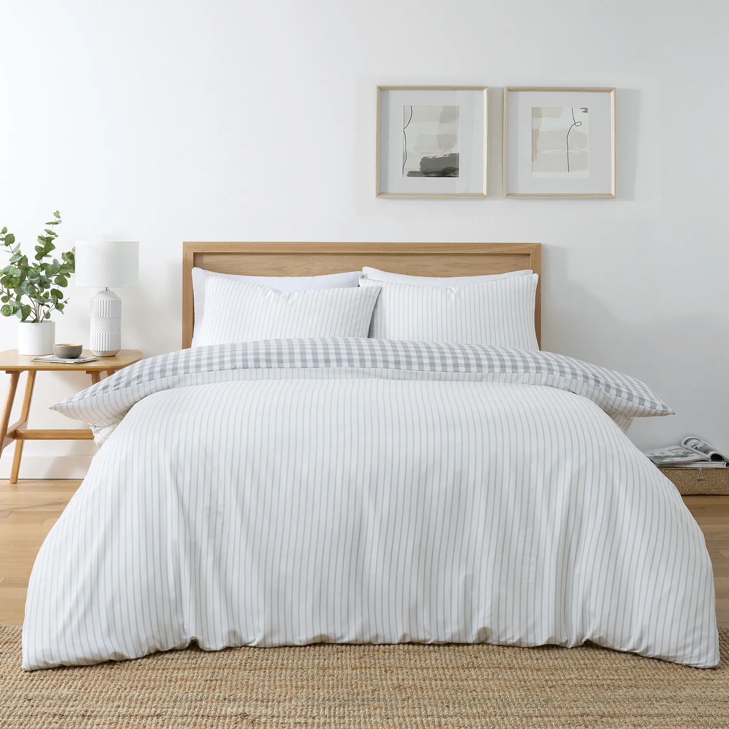 Morgan Check Bedding Set - Grey