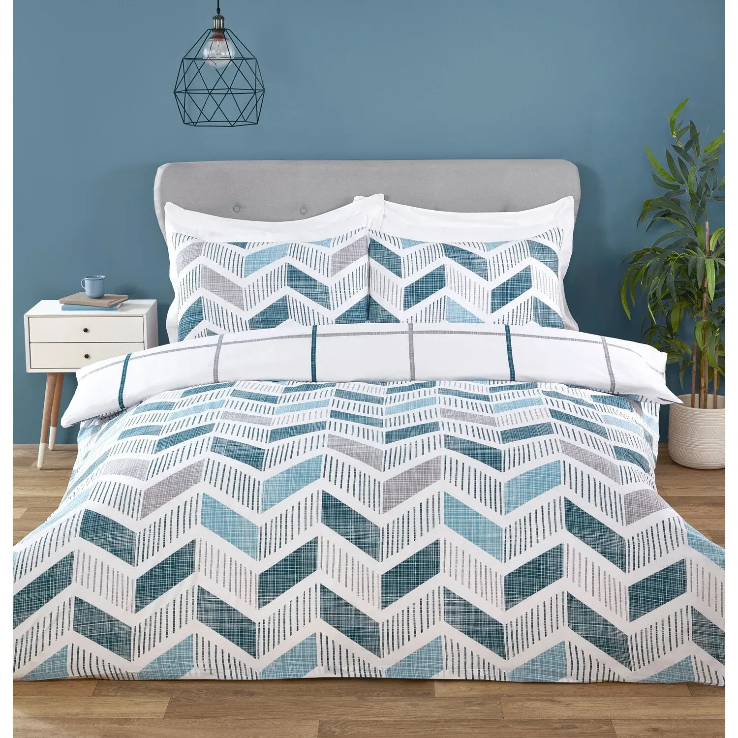 Nevada King Size Duvet Cover Set - Teal