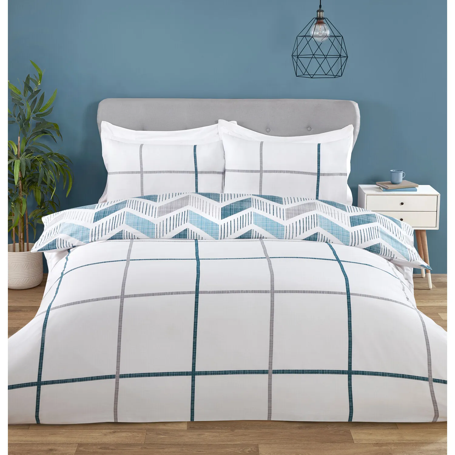Nevada Single Duvet Cover Set - Teal