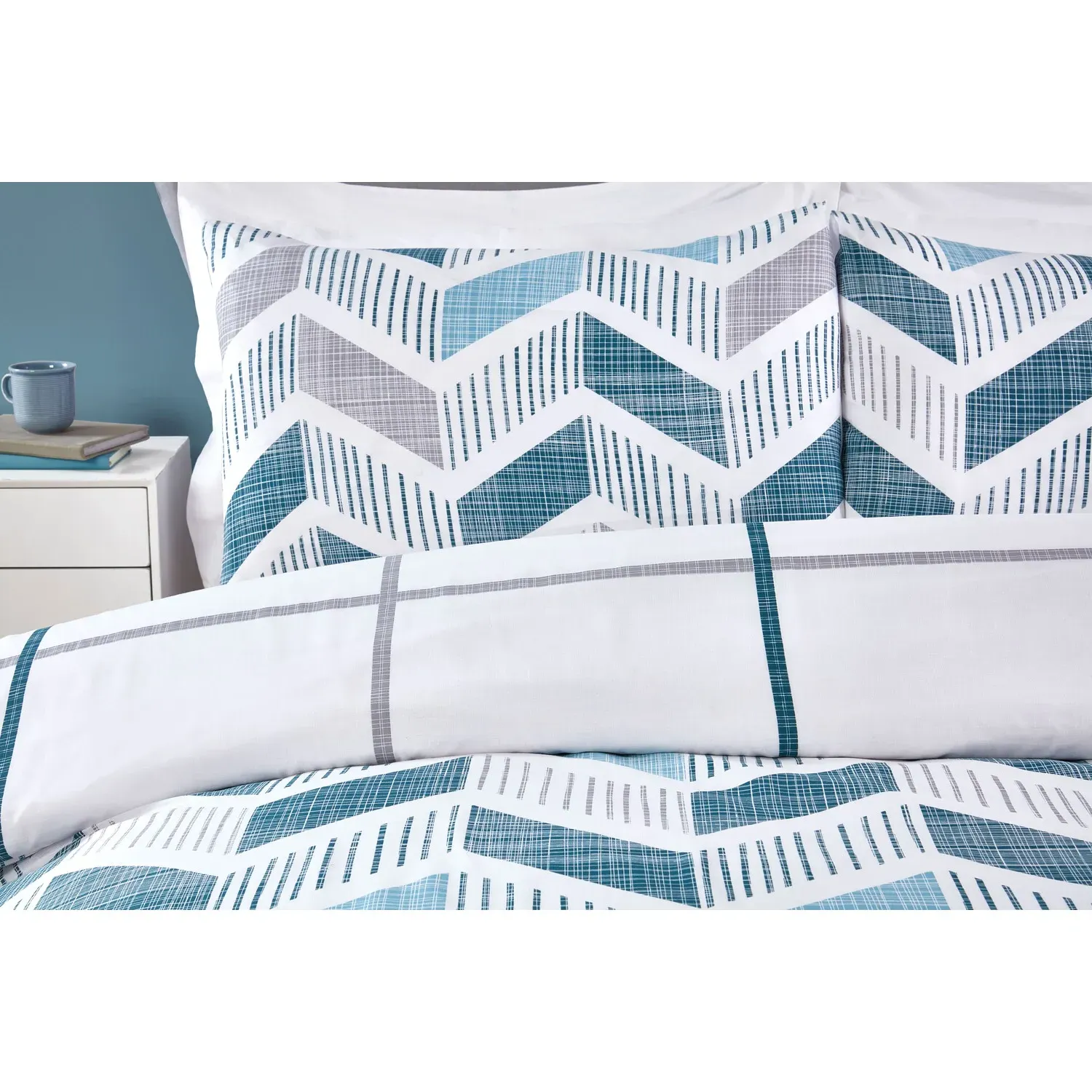 Nevada Single Duvet Cover Set - Teal