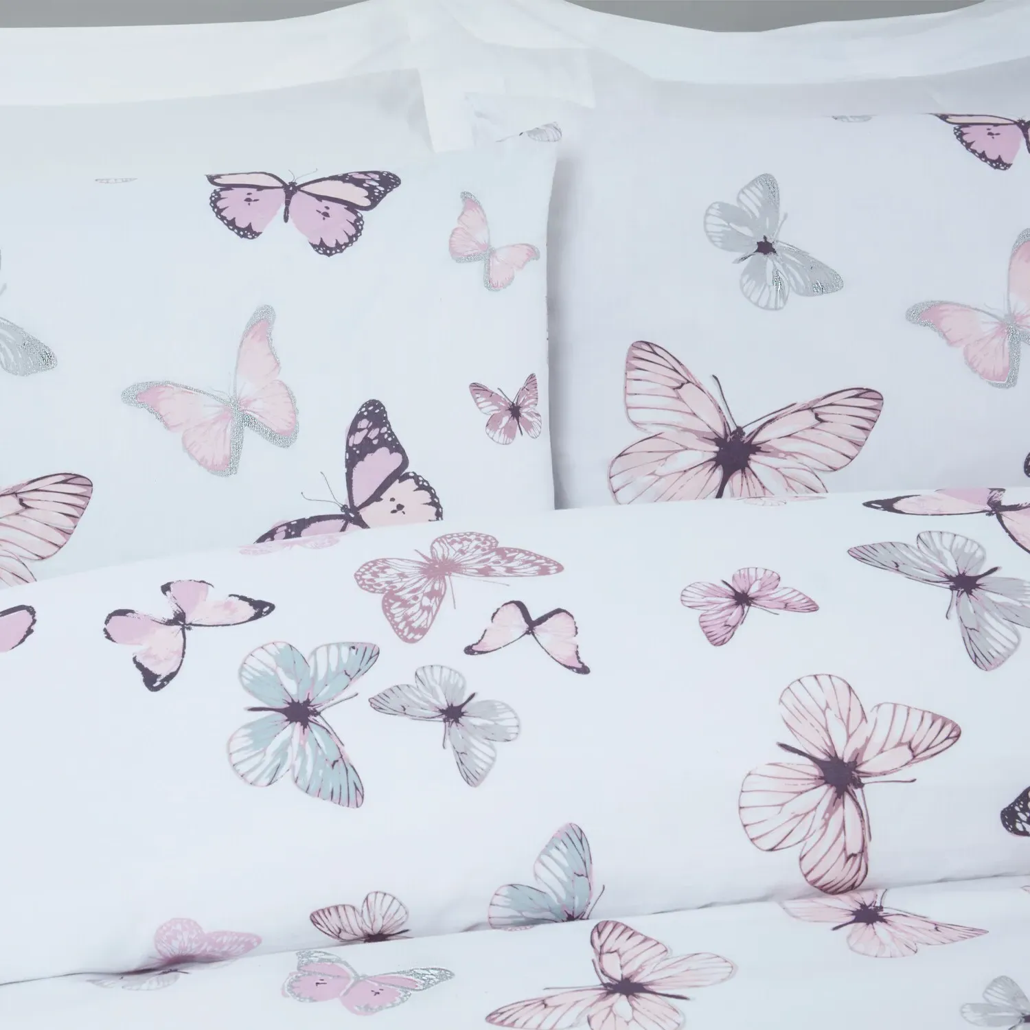 Neveah King Size Butterfly Duvet Set - Multi, Polycotton
