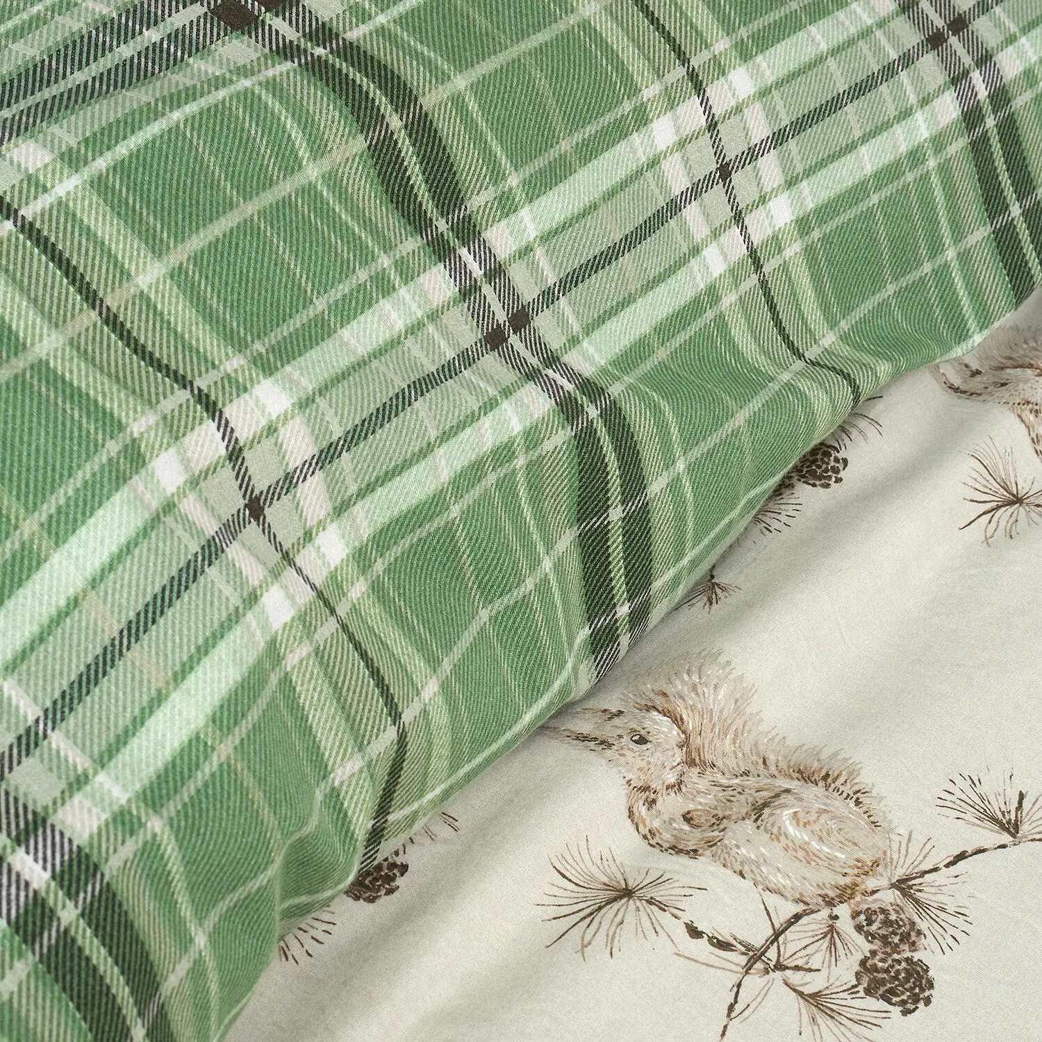 Newbridge Forest Super King Duvet Cover Set - Green