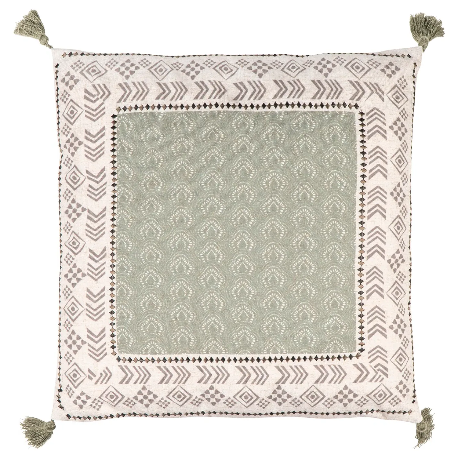 Nyala Embroidered Cushion - Green image