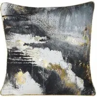Octavia Abstract Cushion - Grey