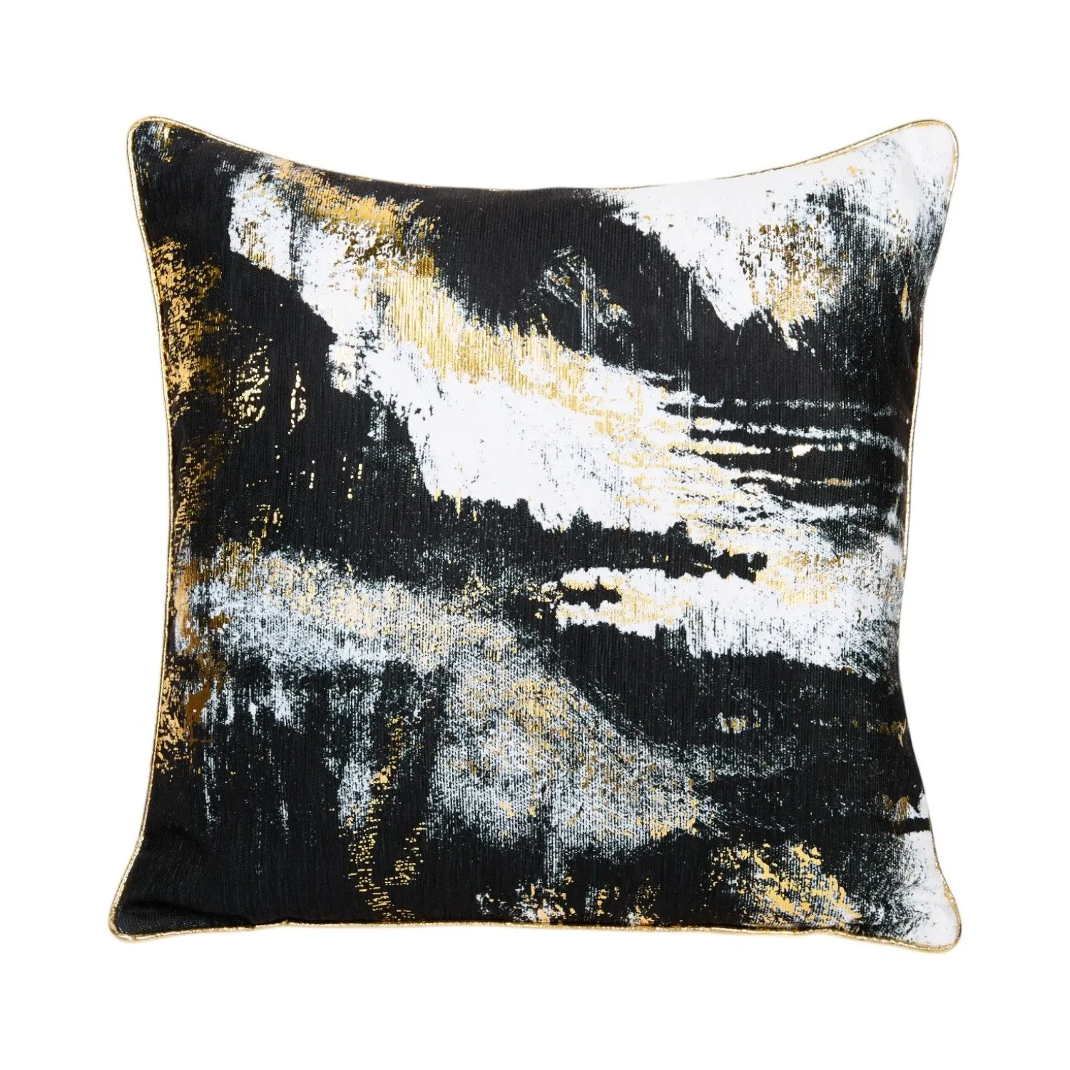 Octavia Abstract Square Cushion - Black image