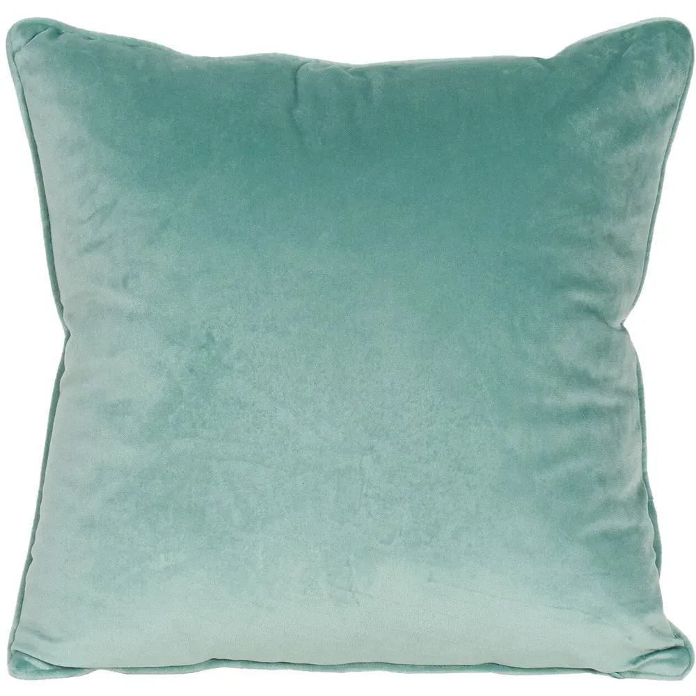 Oriental Bamboo Embroidered Cushion - Blue, Green