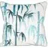 Oriental Bamboo Embroidered Cushion - Blue, Green