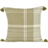 Osbourne Check Cushion - Green