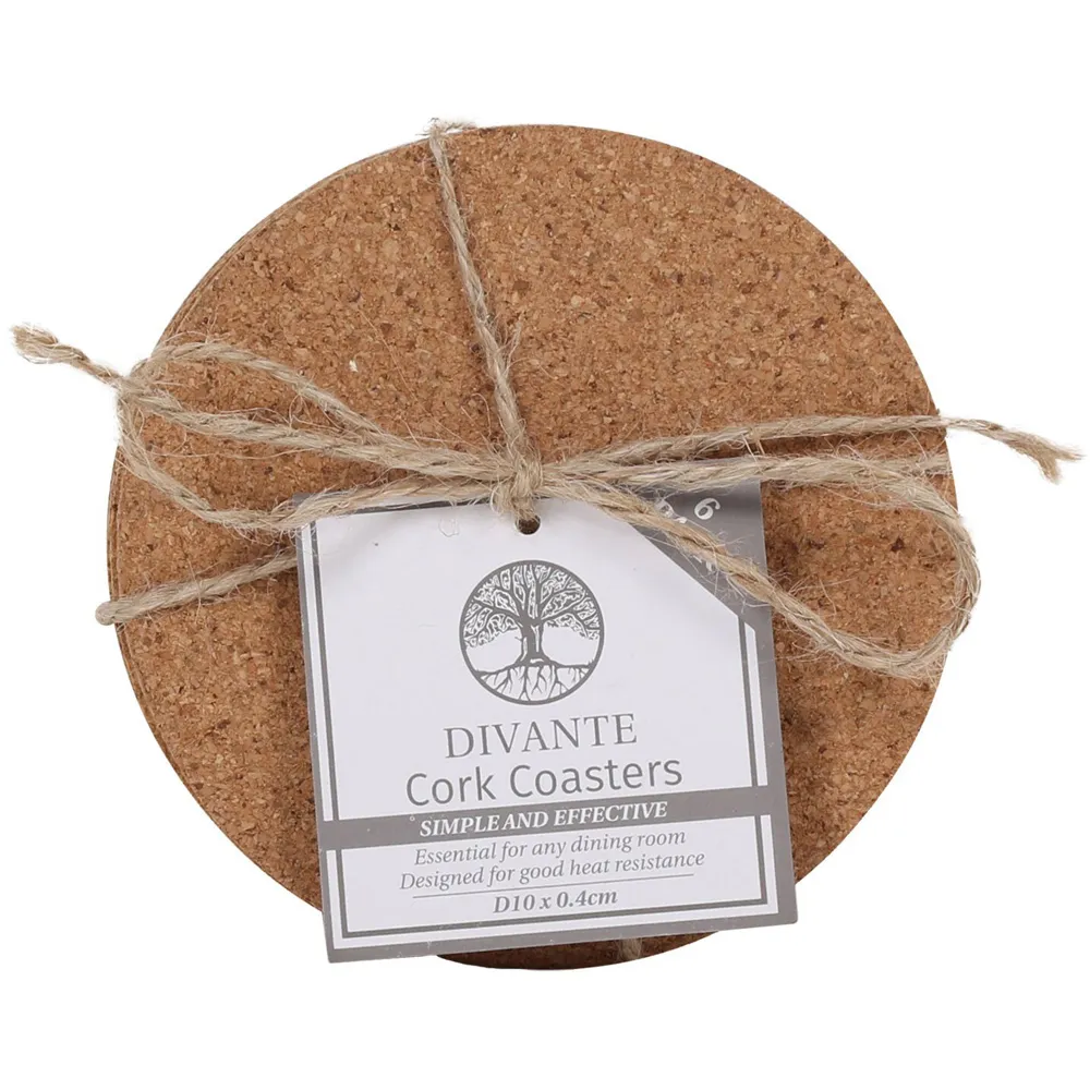 Pack of 6 Cork Coasters image