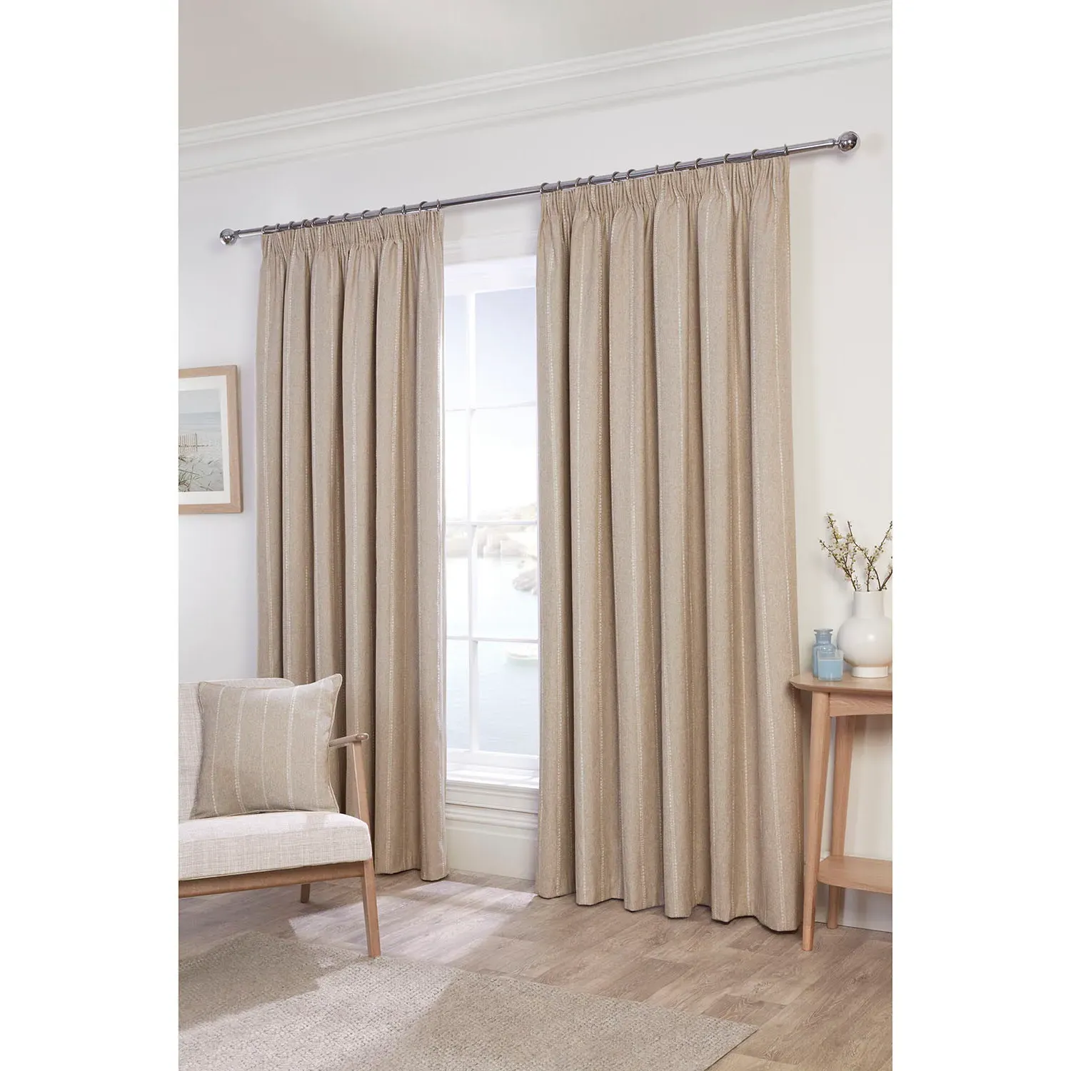 Padstow Thermal Blackout Curtain - Natural