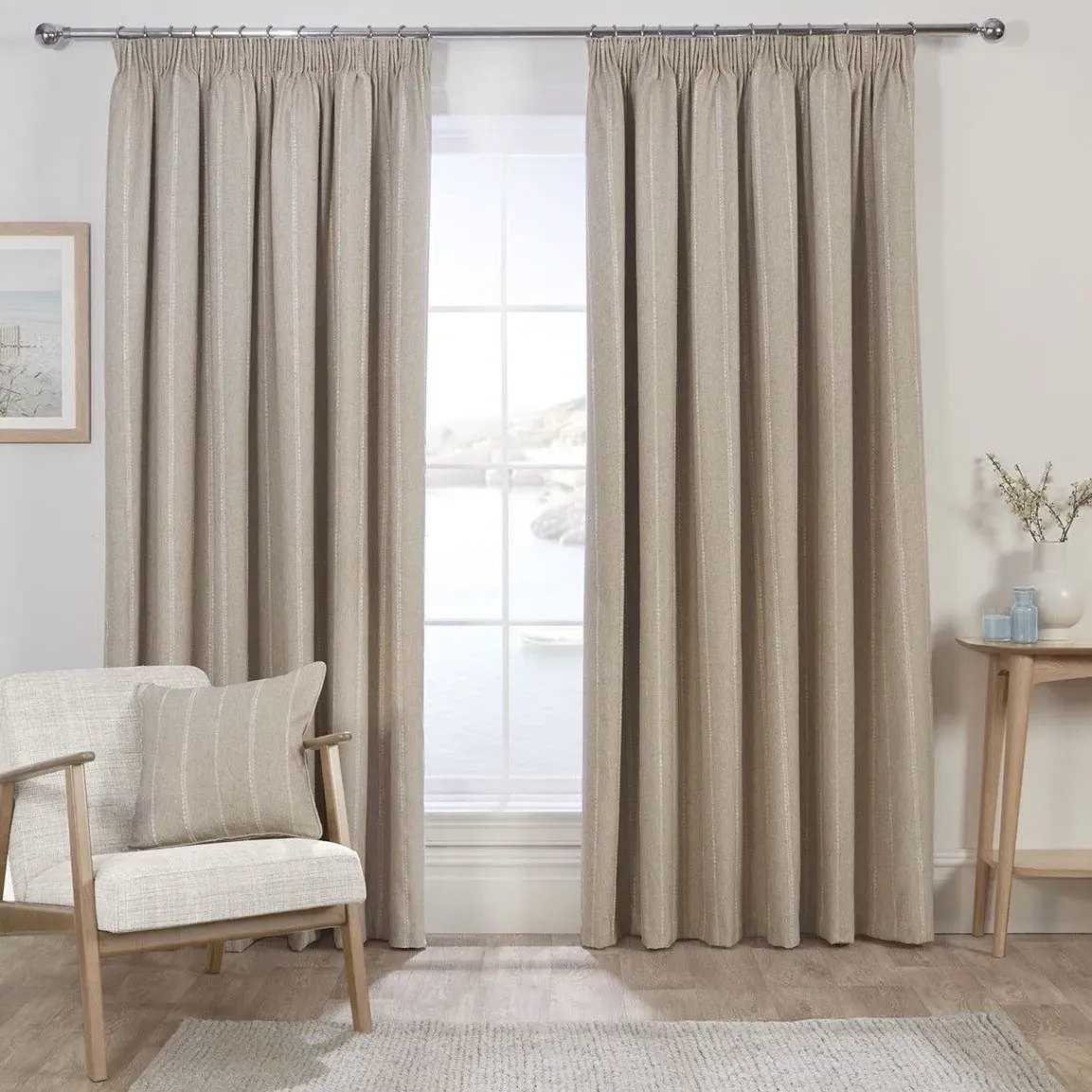Padstow Thermal Blackout Curtain - Natural