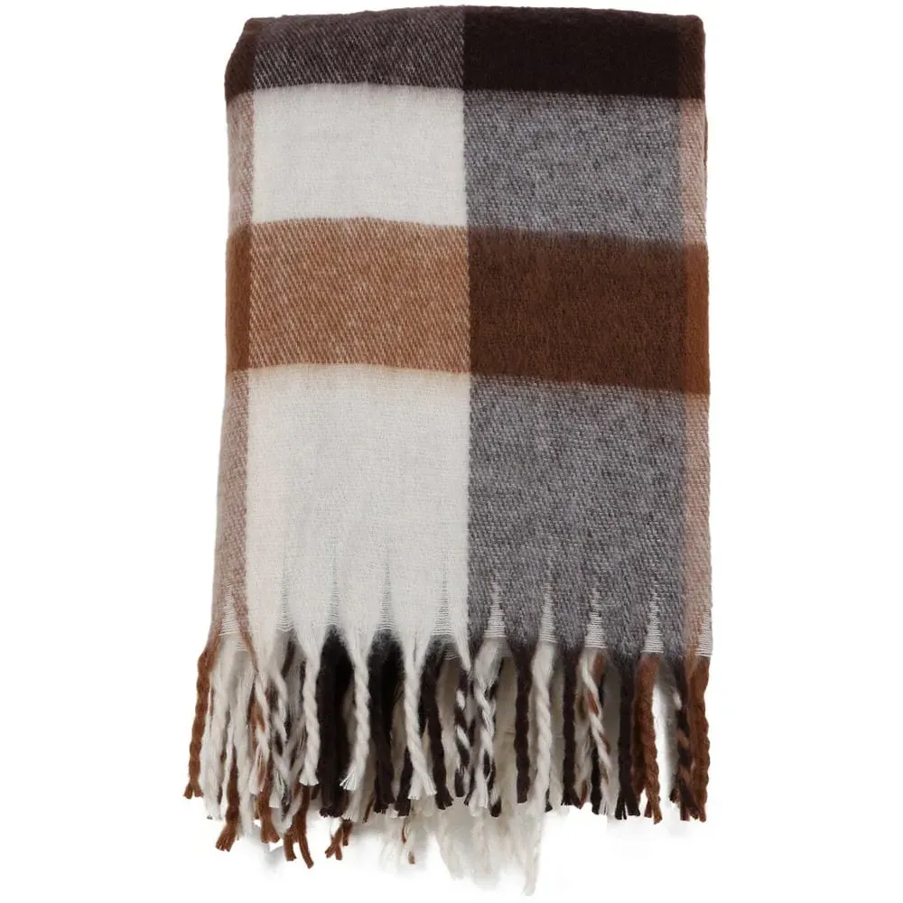 Paxton Check Throw - Pecan image