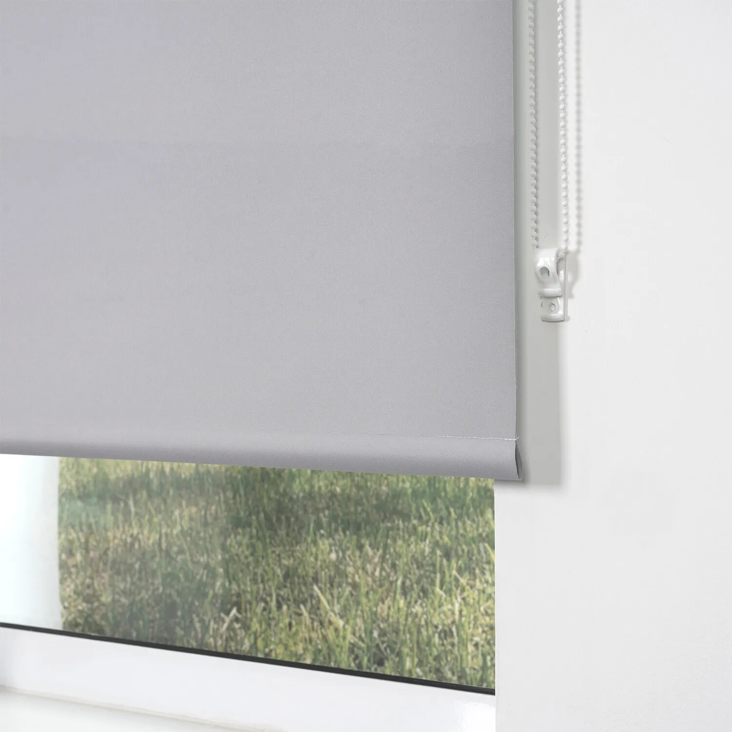 Plain Blackout Roller Blind - Cool Silver