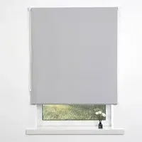 Plain Blackout Roller Blind - Cool Silver