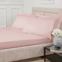 Polycotton King Size Fitted Sheet - Blush