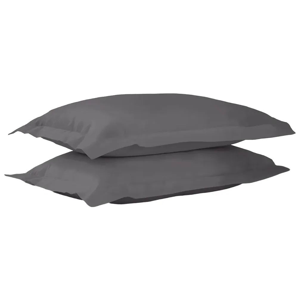 Polycotton Oxford Pillowcases - Charcoal image